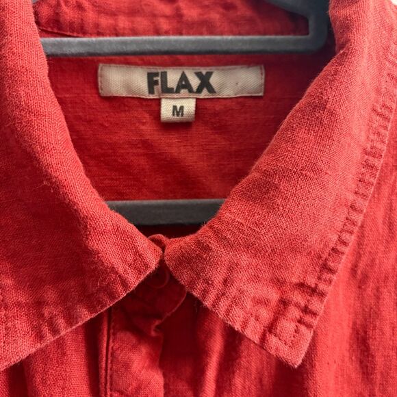 Women's Flax 100% Linen Long Sleeve Size M - Picture 3 of 4